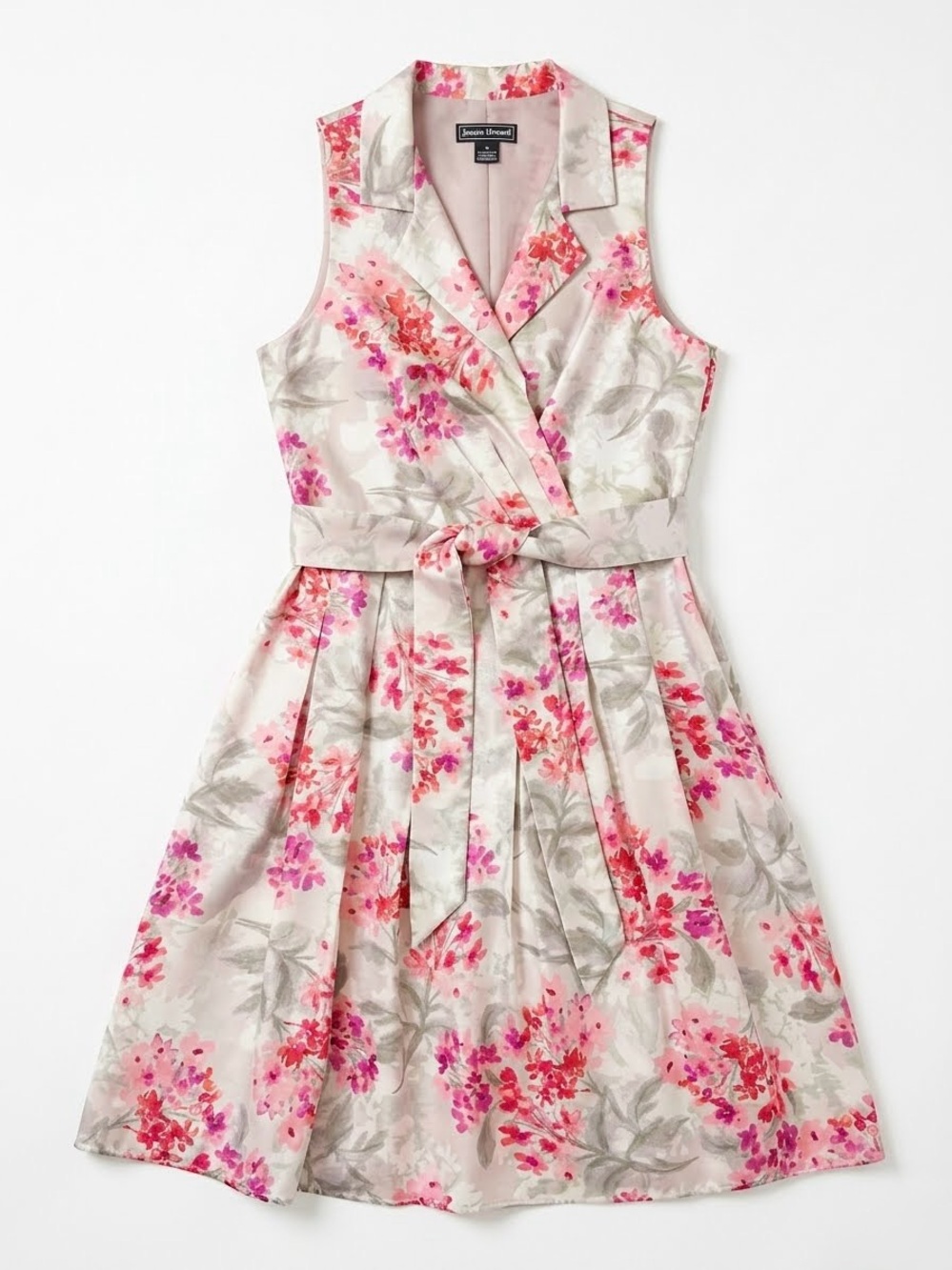 Jessica Howard Floral Fit & Flare Faux Wrap Dress 14 Cocktail Wedding Guest
